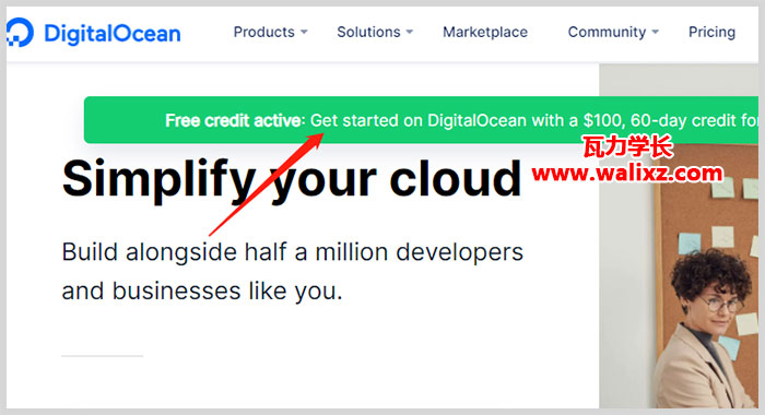 Digitalocean优惠码21注册送100美元 瓦力箱子